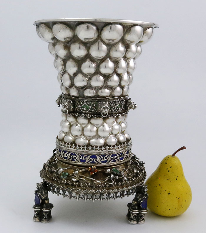 antique 800 silver vase German Posen